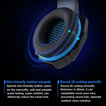 G9000 Gaming Headset Over-Ear Wired Headphones Adjustable Bass Stereo LED Light Earphone with Mic for Laptop Desktop PS5 Headset